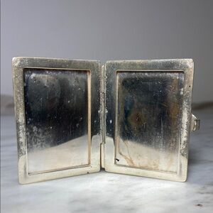 Tiffany & Co. Silver Foldable Double Picture Doublytch Portable Traveling Frame